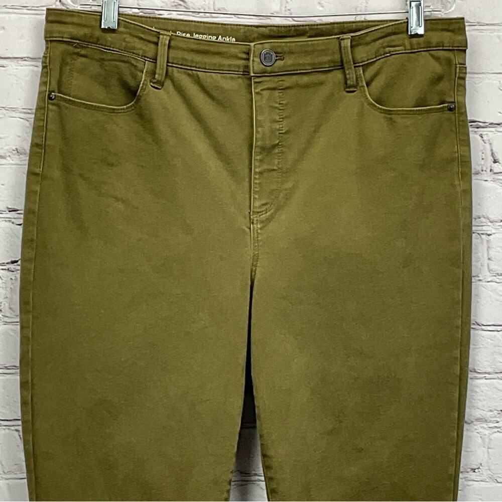 Talbots Flawless High-Rise Jegging Ankle Women's Size 14 Olive Green Skinny - Picture 6 of 9